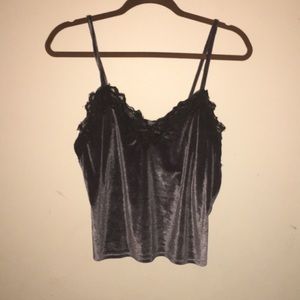 velvet lace v-neck sleep shirt